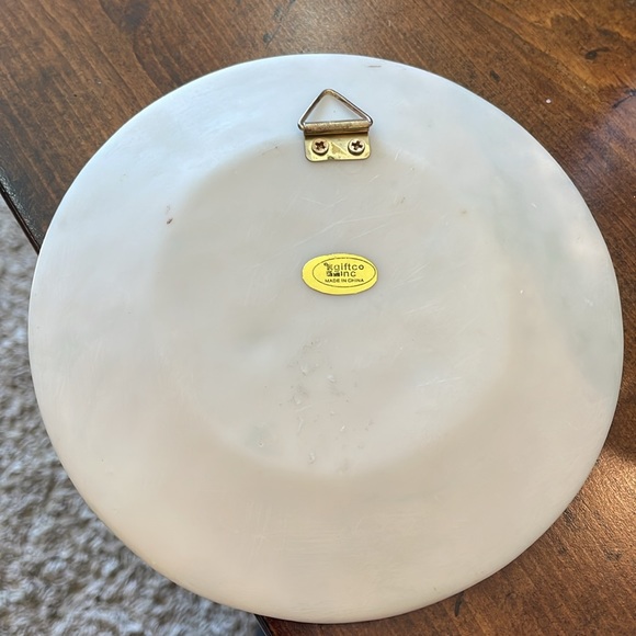 VINTAGE 70’s GIFTCO INC 3D PORCELAIN HUMMINGBIRD FLORAL DISPLAY PLATE - Picture 6 of 7